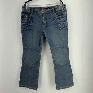 Tourmaster Womens 12 14 Short Denim Riding Pants Streetwear Y2K Moto Biker
